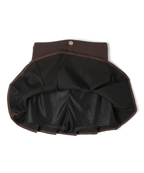 M DOLLY(エムドリー)の「Solene gold button pleats skirt / ソレーヌゴールドボタンプリーツスカート(スカート・レディース・グレー/ブラウン・M/S)」の21枚目の写真
