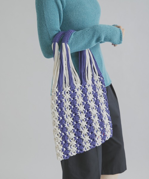 THE GOODLAND MARKET(ザグッドランドマーケット)の「PROJECT 1000 MACRAME NET(ハンドバッグ・レディース・レッド/オリーブ/ピンク/ブルー・ONE)」の13枚目の写真