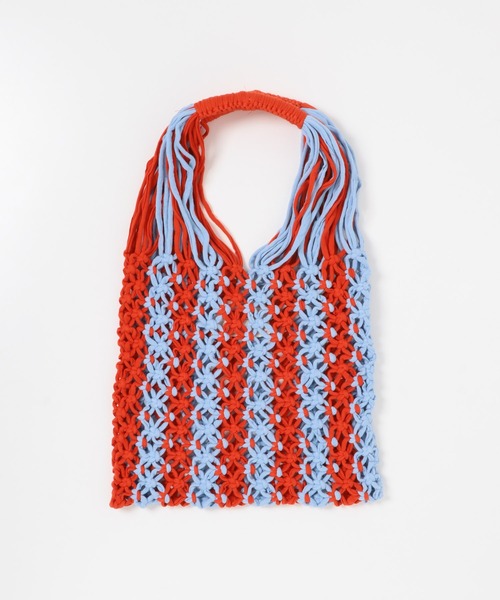 THE GOODLAND MARKET(ザグッドランドマーケット)の「PROJECT 1000 MACRAME NET(ハンドバッグ・レディース・レッド/オリーブ/ピンク/ブルー・ONE)」の11枚目の写真