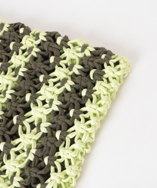 THE GOODLAND MARKET(ザグッドランドマーケット)の「PROJECT 1000 MACRAME NET(ハンドバッグ・レディース・レッド/オリーブ/ピンク/ブルー・ONE)」の6枚目の写真