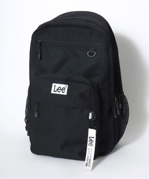 Lee(リー)の「2026AW Lee/リー 撥水 フロントメッシュ ワンポイント刺繍 バックパック テープチャーム付き/リュック/ デイパック 容量23L(バックパック/リュック・レディース・ライトグリーン/ホワイト/パープル/ブラック/ピンク・FREE)」の1枚目の写真