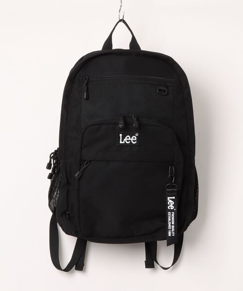 Lee(リー)の「2026AW Lee/リー 撥水 フロントメッシュ ワンポイント刺繍 バックパック テープチャーム付き/リュック/ デイパック 容量23L(バックパック/リュック・レディース・ライトグリーン/ホワイト/パープル/ブラック/ピンク・FREE)」の7枚目の写真
