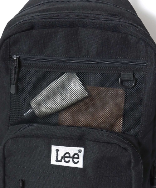 Lee(リー)の「2026AW Lee/リー 撥水 フロントメッシュ ワンポイント刺繍 バックパック テープチャーム付き/リュック/ デイパック 容量23L(バックパック/リュック・レディース・ライトグリーン/ホワイト/パープル/ブラック/ピンク・FREE)」の19枚目の写真
