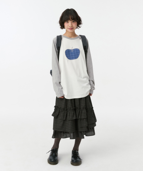 OHESHIO(オヘシオ)の「チェックフリルミディスカート、ブラウン(スカート・レディース・その他・FREE)」の12枚目の写真