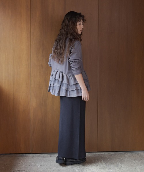 URBAN RESEARCH Sonny Label(アーバンリサーチサニーレーベル)の「『WEB限定』ペプラムチュールフリルカットソー(Tシャツ/カットソー・レディース・オフホワイト/チャコールグレー/ブラック・FREE)」の22枚目の写真