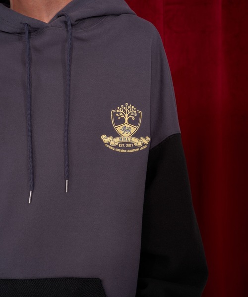 Nora Lily(ノラリリー)の「【Nora Lily】College Logo Bi Pullover Hoodie(パーカー・レディース・ダークグレー/カーキ/ブルー・FREE)」の5枚目の写真