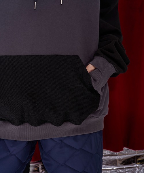 Nora Lily(ノラリリー)の「【Nora Lily】College Logo Bi Pullover Hoodie(パーカー・レディース・ダークグレー/カーキ/ブルー・FREE)」の6枚目の写真