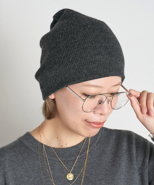 AP STUDIO(エーピーストゥディオ)の「Soft rib Beanie(ニットキャップ/ビーニー・レディース・グレー/ブラック・FREE)」の17枚目の写真