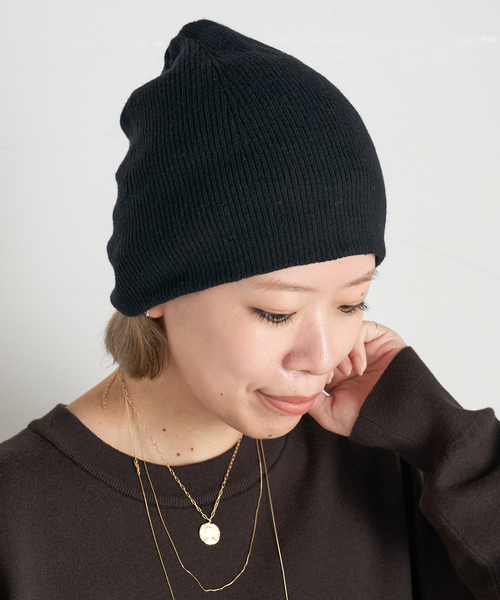 AP STUDIO(エーピーストゥディオ)の「Soft rib Beanie(ニットキャップ/ビーニー・レディース・グレー/ブラック・FREE)」の18枚目の写真