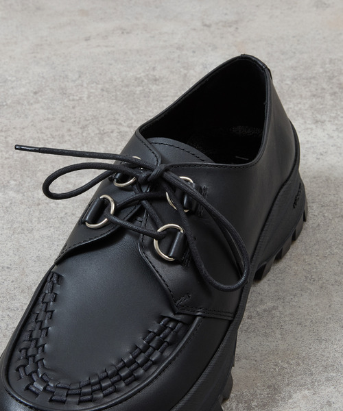 PADRONE(パドローネ)の「PADRONE パドローネ / INTERLACE SHOES with 884C Vibram 884Cビブラムソールレザーモカシンシューズ / PU8840-2012(ブーツ・メンズ・ブラック・40/41/42/43)」の10枚目の写真