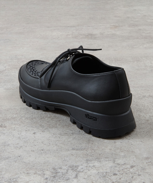PADRONE(パドローネ)の「PADRONE パドローネ / INTERLACE SHOES with 884C Vibram 884Cビブラムソールレザーモカシンシューズ / PU8840-2012(ブーツ・メンズ・ブラック・40/41/42/43)」の13枚目の写真