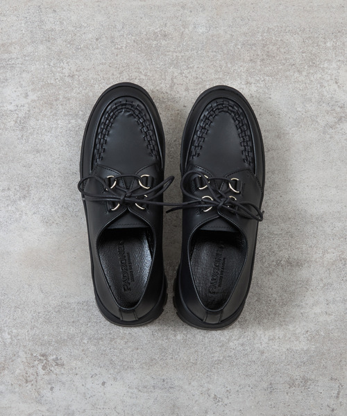 PADRONE(パドローネ)の「PADRONE パドローネ / INTERLACE SHOES with 884C Vibram 884Cビブラムソールレザーモカシンシューズ / PU8840-2012(ブーツ・メンズ・ブラック・40/41/42/43)」の16枚目の写真