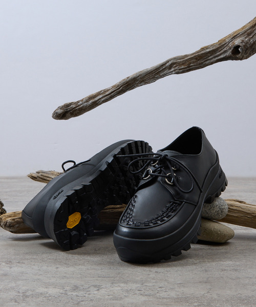 PADRONE(パドローネ)の「PADRONE パドローネ / INTERLACE SHOES with 884C Vibram 884Cビブラムソールレザーモカシンシューズ / PU8840-2012(ブーツ・メンズ・ブラック・40/41/42/43)」の17枚目の写真