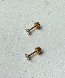 ネジロック式 1粒ストーン スタッドピアス