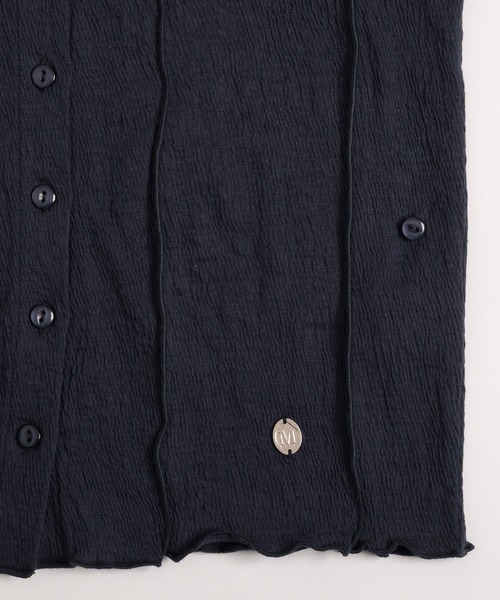MUHET(ミュエータ)の「outseam side button cardigan / サイドボタンカーディガン(カーディガン/ボレロ・レディース・ネイビー/ミント/グレー・FREE)」の12枚目の写真