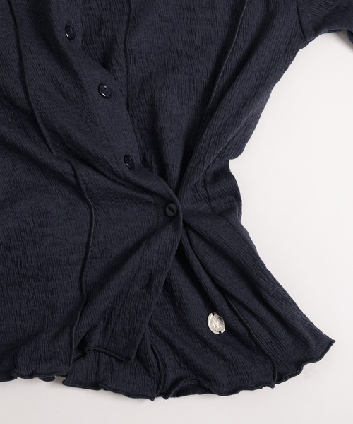 MUHET(ミュエータ)の「outseam side button cardigan / サイドボタンカーディガン(カーディガン/ボレロ・レディース・ネイビー/ミント/グレー・FREE)」の13枚目の写真