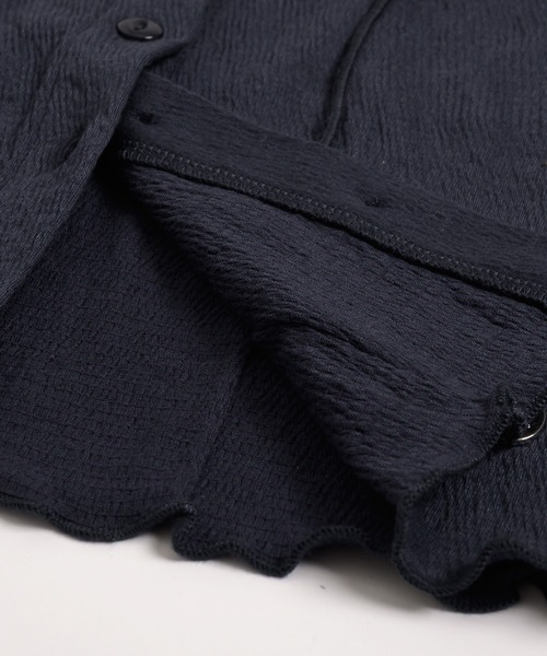 MUHET(ミュエータ)の「outseam side button cardigan / サイドボタンカーディガン(カーディガン/ボレロ・レディース・ネイビー/ミント/グレー・FREE)」の14枚目の写真