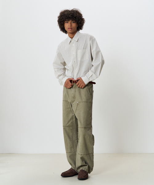 NOUN(ノウン)の「ボリュームカーペンターパンツ(カーキベージュ)(その他パンツ・メンズ・ライトカーキ・SMALL)」の4枚目の写真