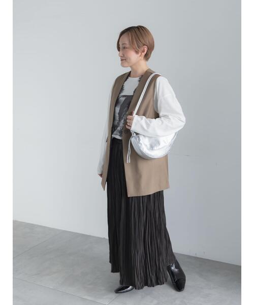 Te chichi(テチチ)の「サテンランダムプリーツロングスカート(スカート・レディース・ブラウン/グリーン/ブラック・F)」の20枚目の写真