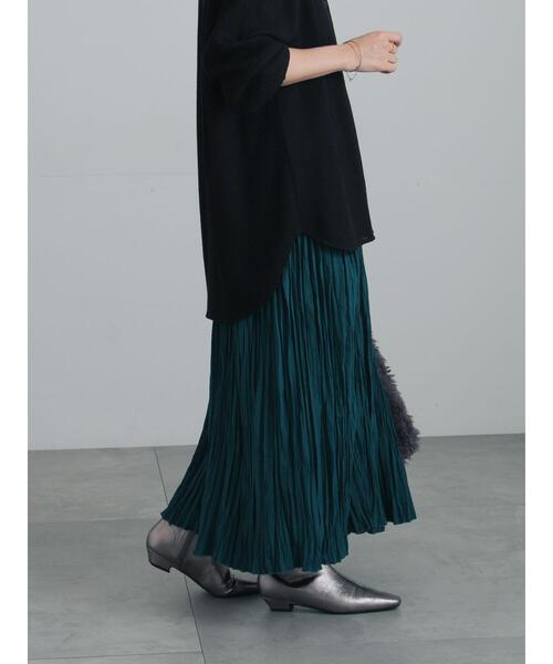 Te chichi(テチチ)の「サテンランダムプリーツロングスカート(スカート・レディース・ブラウン/グリーン/ブラック・F)」の19枚目の写真