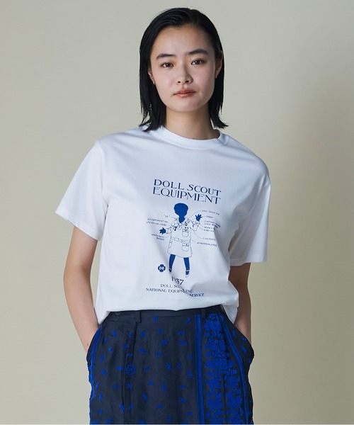 mintdesigns(ミントデザインズ)の「Doll Scout Equipment T-Shirt(Tシャツ/カットソー・レディース・ホワイト/ブラック・2/5)」の1枚目の写真