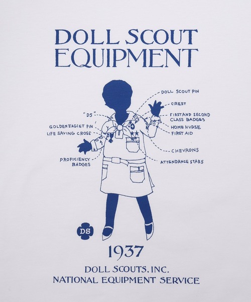 mintdesigns(ミントデザインズ)の「Doll Scout Equipment T-Shirt(Tシャツ/カットソー・レディース・ホワイト/ブラック・2/5)」の14枚目の写真