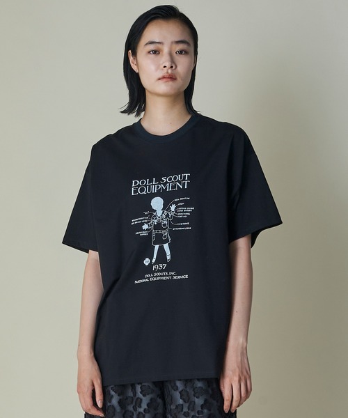 mintdesigns(ミントデザインズ)の「Doll Scout Equipment T-Shirt(Tシャツ/カットソー・レディース・ホワイト/ブラック・2/5)」の4枚目の写真
