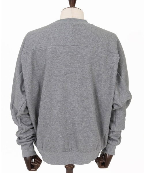 GLIMCLAP(グリムクラップ)の「msw1959-Bonded-Boa Sweat Dolman-Sleeve Crewneck Pullover スウェット(212-052-gla-cg)(スウェット・メンズ・ミックスグレー/ブラック・L/M/S)」の19枚目の写真