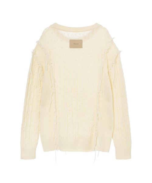 DEINET(ダイニット)の「CABLED PULLOVER KNIT IN IVORY(ニット/セーター・レディース・その他・FREE)」の2枚目の写真