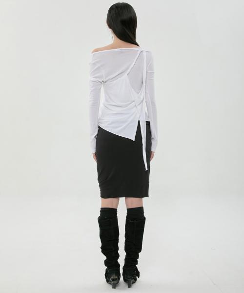 FLAREUP（フレアアップ）の「3レイヤー編みスリーブ (FL-184_White)（Tシャツ/カットソー・レディース・ホワイト・OS）」の9枚目の写真