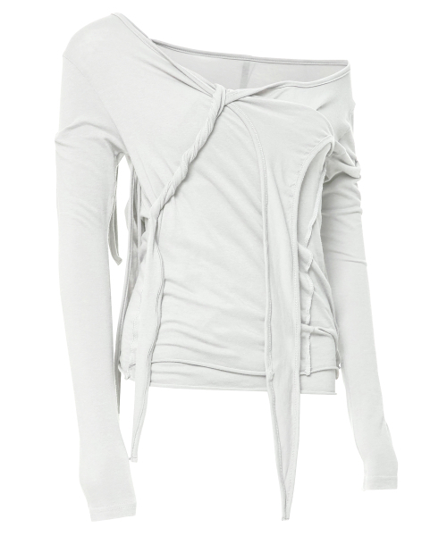 FLAREUP（フレアアップ）の「3レイヤー編みスリーブ (FL-184_White)（Tシャツ/カットソー・レディース・ホワイト・OS）」の11枚目の写真