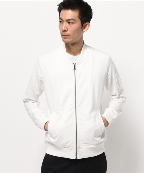 VENCEEXCHANGE（ヴァンスエクスチェンジ）の「カットデニム MA-1             （MA-1・メンズ・ホワイト/ダークネイビー/ブルー・LARGE/MEDIUM）」の2枚目の写真