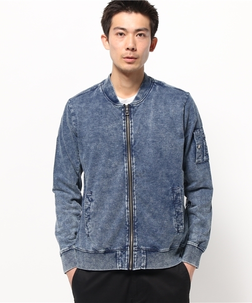 VENCEEXCHANGE（ヴァンスエクスチェンジ）の「カットデニム MA-1             （MA-1・メンズ・ホワイト/ダークネイビー/ブルー・LARGE/MEDIUM）」の12枚目の写真