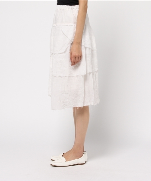 WEGO（ウィゴー）の「DISPARK/ティアードスカート（スカート・レディース・オフホワイト/ライトインディゴブルー・FREE）」の7枚目の写真