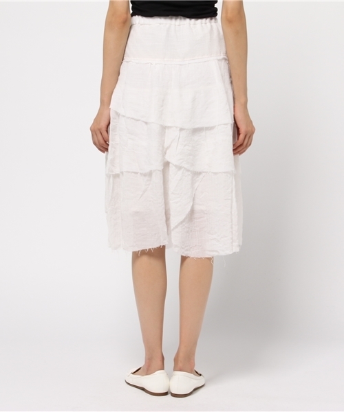 WEGO（ウィゴー）の「DISPARK/ティアードスカート（スカート・レディース・オフホワイト/ライトインディゴブルー・FREE）」の8枚目の写真