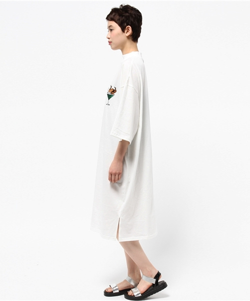 PUNYUS（プニュズ）の「FUGUハイネックTワンピ（ワンピース・レディース・ライトピンク/ブラック/ホワイト/ブルー・3/4）」の6枚目の写真