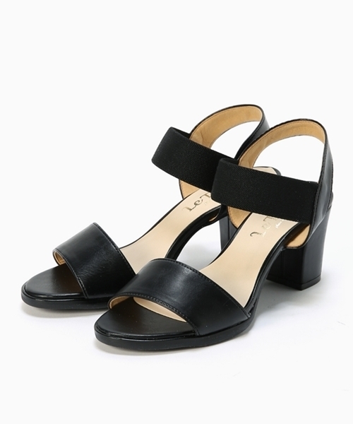 LE TALON(ルタロン)の「7cm ゴムベルトサンダル◆ (サンダル・レディース・ベージュ/ライトグレー/ブラック・37.5/35.5/36.5)」の2枚目の写真