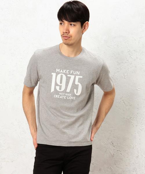 green label relaxing（グリーンレーベルリラクシング）の「BC BT/1975 プリント Tシャツ◆（Tシャツ/カットソー・メンズ・ホワイト/グレー・MEDIUM/SMALL/LARGE）」の2枚目の写真