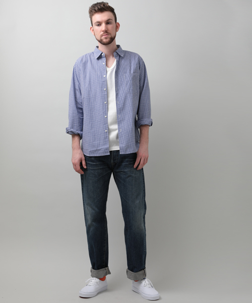 Denime（ドゥニーム）の「【MadeInJapan】Tapered Narrow Fit A-NewUsedMod-/テーパードナロウフィットAユーズド加工【FirstDenime】（デニムパンツ・メンズ・ダークインディゴブルー・30/32/31/33/29/34/36/28）」の14枚目の写真