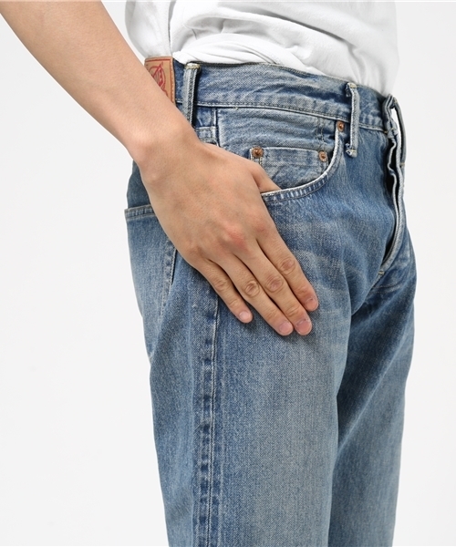 Denime（ドゥニーム）の「【MadeInJapan】Tapered Narrow Fit A-NewUsedMod-/テーパードナロウフィットAユーズド加工【FirstDenime】（デニムパンツ・メンズ・ダークインディゴブルー・30/32/31/33/29/34/36/28）」の4枚目の写真