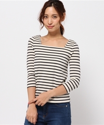 SLY | スクエアネック 7分袖TOPS-S(Tシャツ/カットソー)