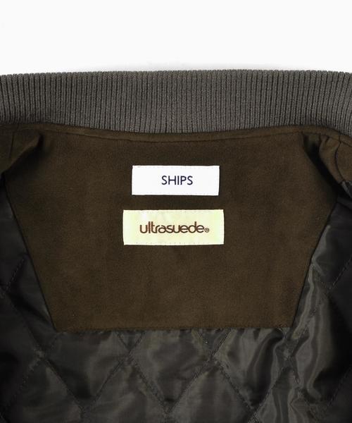 SHIPS（シップス）の「SC: ultrasuede(R) 中綿 ライダース リブ ブルゾン■（ブルゾン・メンズ・ネイビー/キャメル/グレー/ダークブラウン・X-LARGE/SMALL/MEDIUM/LARGE）」の11枚目の写真