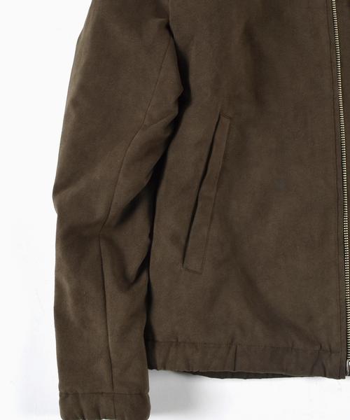 SHIPS（シップス）の「SC: ultrasuede(R) 中綿 ライダース リブ ブルゾン■（ブルゾン・メンズ・ネイビー/キャメル/グレー/ダークブラウン・X-LARGE/SMALL/MEDIUM/LARGE）」の13枚目の写真