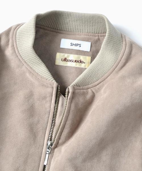 SHIPS（シップス）の「SC: ultrasuede(R) 中綿 ライダース リブ ブルゾン■（ブルゾン・メンズ・ネイビー/キャメル/グレー/ダークブラウン・X-LARGE/SMALL/MEDIUM/LARGE）」の14枚目の写真