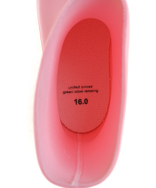 green label relaxing（グリーンレーベルリラクシング）の「GLR レインブーツ（レインシューズ・キッズ・ピンク/ライム/パープル・15cm/16cm/18cm/17cm/14cm）」の9枚目の写真