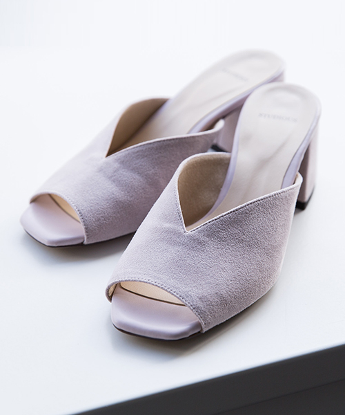 STUDIOUS（ステュディオス）の「オープントゥミュールサンダル（サンダル・レディース・ピンク/グレー/ブルー/ブラック・S/L/M）」の5枚目の写真