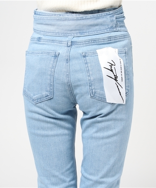 mysty woman（ミスティウーマン）の「ストレッチデニムサッシュベルト付きスキニーデニム（デニムパンツ・レディース・ネイビー/サックスブルー/ブルー・SMALL/MEDIUM）」の8枚目の写真