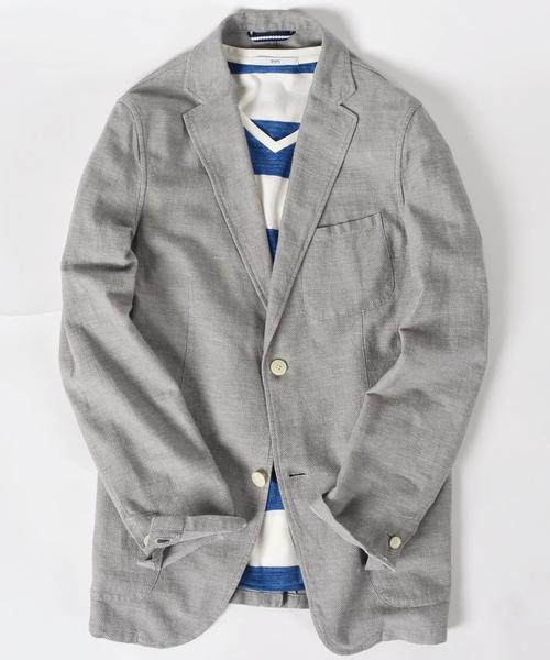 SHIPS（シップス）の「SC: 17SS "レノクロス" 2ボタン エアリージャケット■（テーラードジャケット・メンズ・ベージュ/ネイビー/グレー/ダークネイビー/コバルトブルー/ブルー・LARGE/MEDIUM/SMALL/X-LARGE）」の2枚目の写真