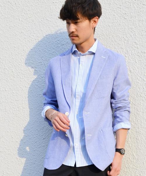 SHIPS（シップス）の「SC: 17SS "レノクロス" 2ボタン エアリージャケット■（テーラードジャケット・メンズ・ベージュ/ネイビー/グレー/ダークネイビー/コバルトブルー/ブルー・LARGE/MEDIUM/SMALL/X-LARGE）」の10枚目の写真