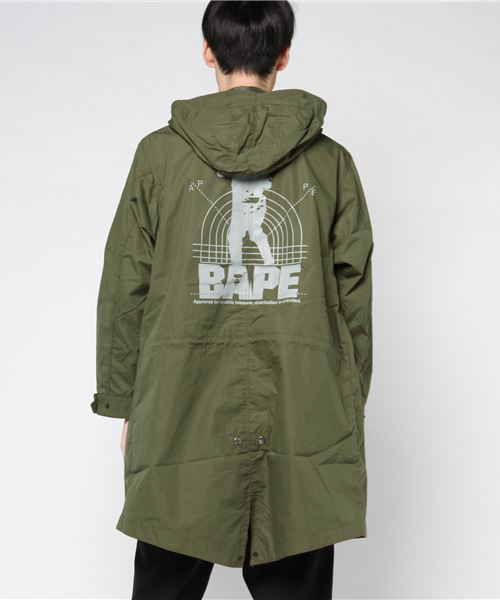 A BATHING APE メンズ　コート　Mサイズ A BATHING APE ミリタリージャケット モッズコート BAPE X UNDEFEATED